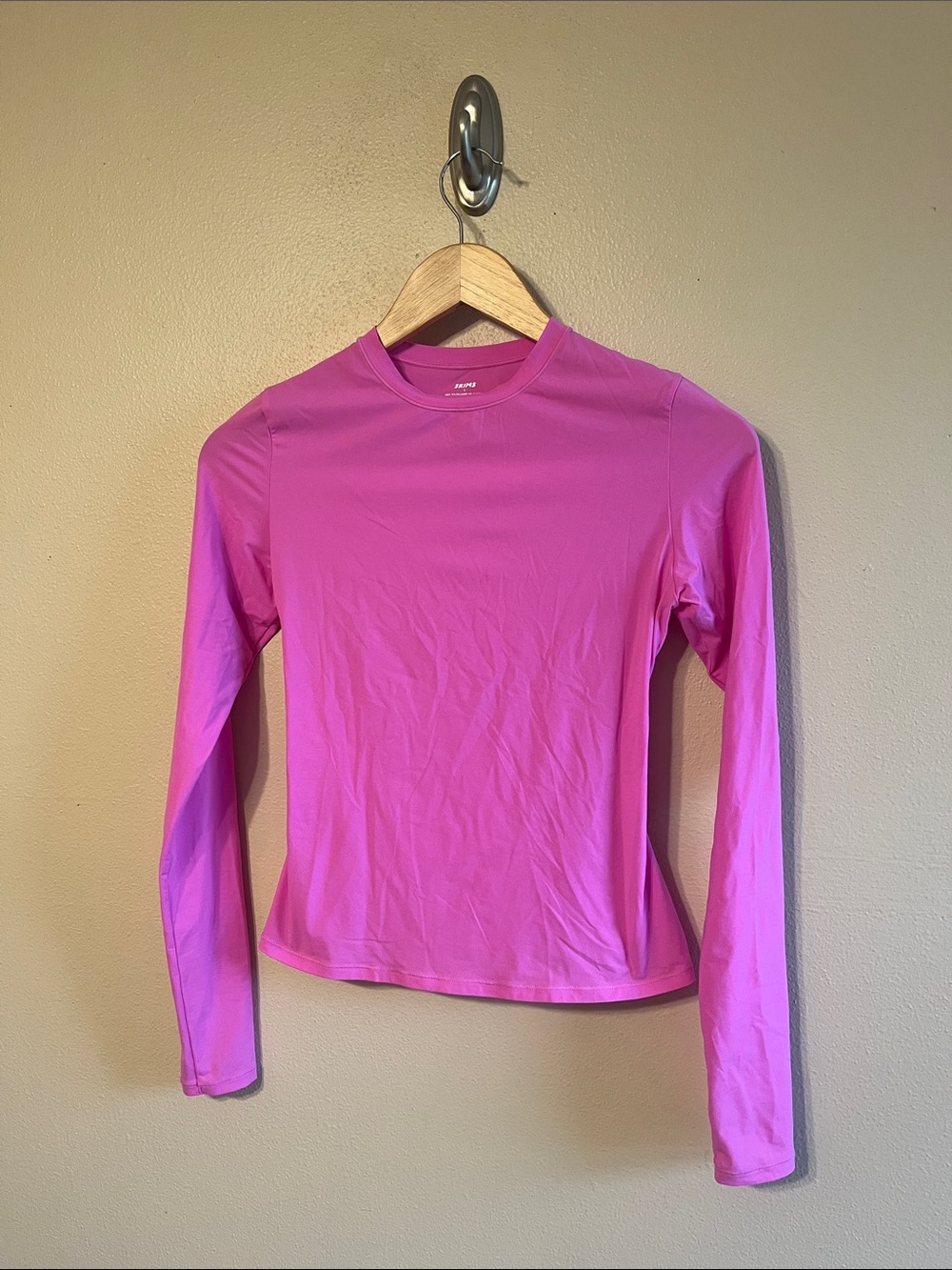 Skims Pink Long Sleeve Top